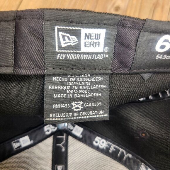 New Era Green Bay Packers 59fifty Fitted 6 7/8" Hat Cap Black NFL Midnight Wool - Picture 10 of 11